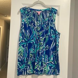 Lilly Pulitzer - Essie Tank Sz L Blue